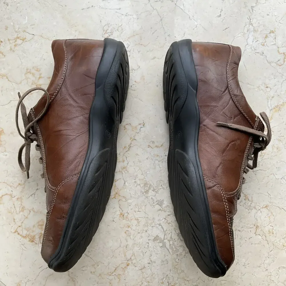 Finn Comfort Alamo Size US 9 UK 8.5 Men's‎ Brown W/ Black toe cap Leather Shoes